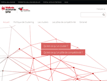 Tablet Screenshot of clusterbois.clusters.wallonie.be